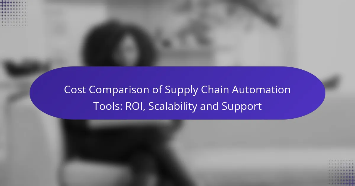 Cost Comparison of Supply Chain Automation Tools: ROI, Scalability and Support