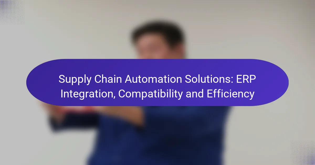 Supply Chain Automation Solutions: ERP Integration, Compatibility and Efficiency