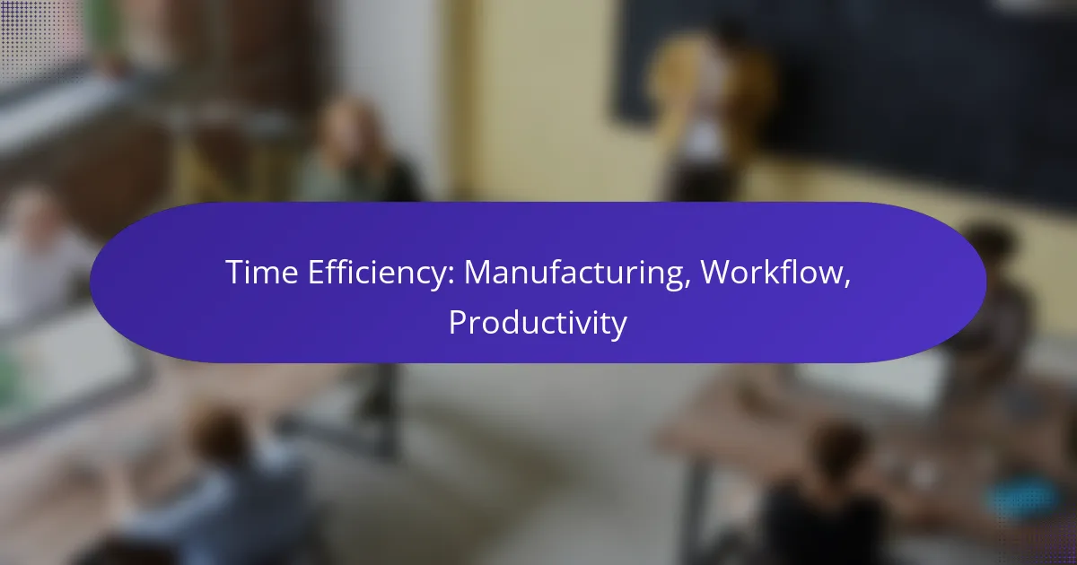 Time Efficiency: Manufacturing, Workflow, Productivity
