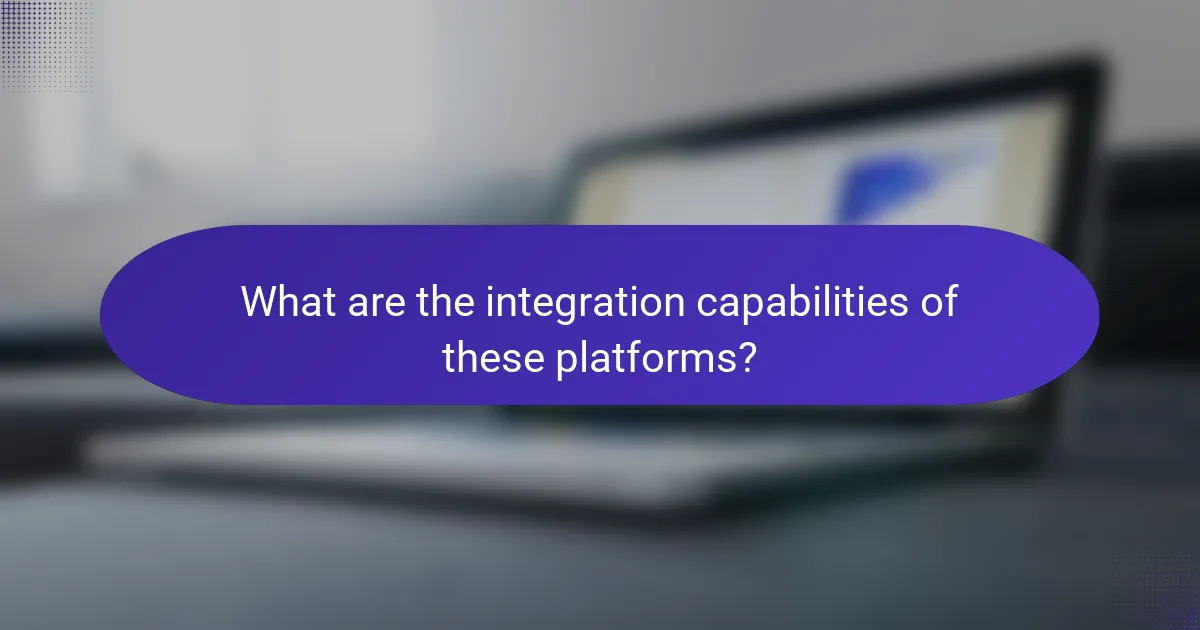 What are the integration capabilities of these platforms?