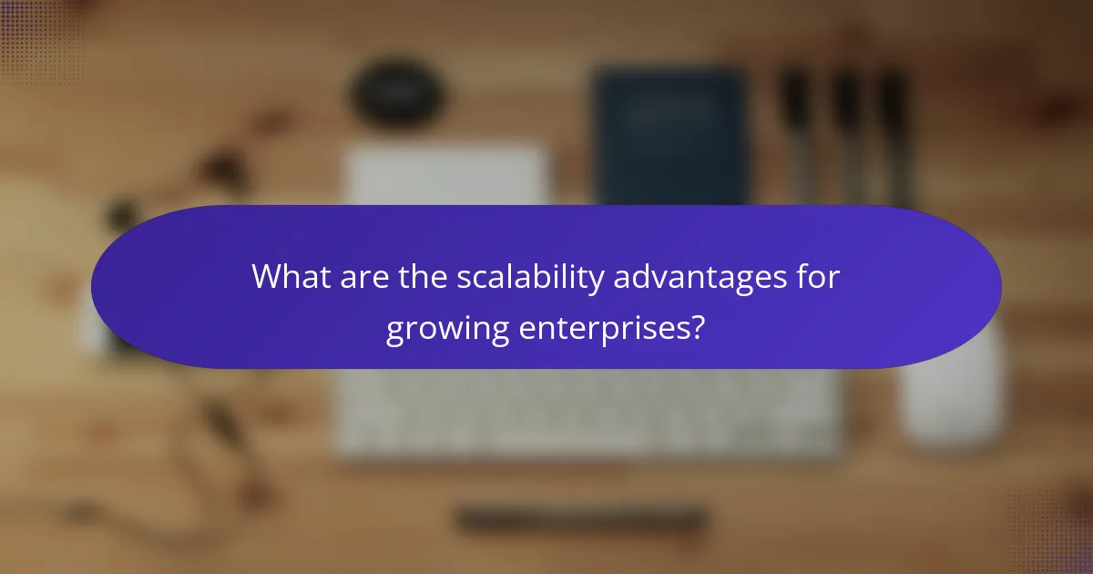 What are the scalability advantages for growing enterprises?